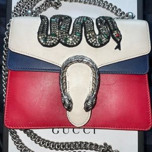 Gucci Dionysus Crystal Embroidered Snakeskin Mini